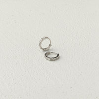 Curious Curator Imogen 925 Sterling Silver Huggie Earrings