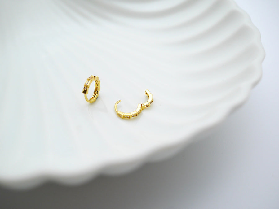 Curious Curator Imogen 14k Gold Vermeil Huggie Earrings